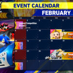 Календар подій у Sonic Racing: CrossWorlds на лютий 2026 року SRCW Event Calendar February 2026