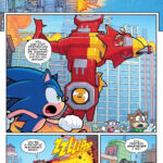 Показані перші сторінки з коміксу Їжак Сонік X Ґодзілла! comics_collabs_sonic_eggman_godzilla_idw_35th_anniversary_page1_dialogues